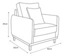 Ver imagem 6 de Kit 3 Poltronas Belga Estofada com Base de Madeira Boucle Cinza Bz Home Decor