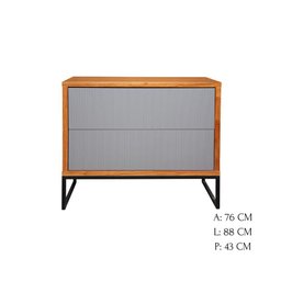 Buffet Charlote - Madeira Maciça com Gavetas em Mdf Frisado - Távoli Decor - 4