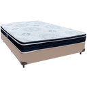 Ver imagem 1 de Cama Box Bege e Colchão Orthosono D33 com Pillow Top Viúvo Anjos