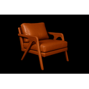 Ver imagem 2 de Kit 2 Poltronas Mona Luxo Madeira Maciça Corino Caramelo para Sala de Estar Decorativa Moderna