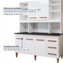 Ver imagem 3 de Kit de Cozinha Atenas 5 Portas 3 Gavetas - Kaiki Móveis Branco