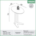 Ver imagem 3 de Mesa Auxiliar para Sofá 60cm Dalla Costa 100% MDF