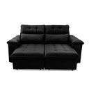 Ver imagem 7 de Sofá Retrátil Reclinável Verona 1,80m Suede Velut Preto Molas Ensacadas - King House
