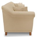 Ver imagem 6 de Kit 2 Poltronas e Sofá 2 Lugares 1,80m Dourado Pés Castanho