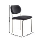 Ver imagem 2 de Conjunto com 2 Cadeiras em Metal Bless Preto/Prata