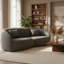 Ver imagem 2 de Sofá Sala Nuvem 210cm Conforto Premium Decorativo Orgânico:Cinza Escuro