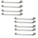 Ver imagem 1 de Alça de Apoio Barra 70cm Inox Kit 9 Unidades Idoso Acessibilidade Gestante Deficiente Segurança Anti