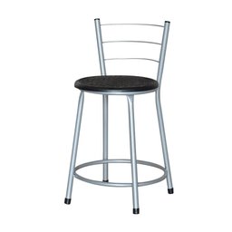 Banqueta Baixa Ratan Cinza Retro   - 1