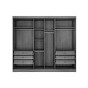 Ver imagem 5 de Quarto Modulado Rizon 5 Peças (1 Armário Ponte + 1 Closet + 2 Guarda Roupas + 1 Complemento) Qc203