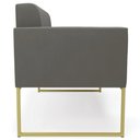 Ver mais imagens de Sofá Namoradeira Base Industrial Dourado Ana Suede Grafite - Ibiza