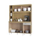 Ver imagem 3 de Cozinha Kit Duda 140 Cm Damasco Ripado Off White- Poquema