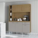 Ver imagem 2 de Cozinha Kit Duda 140 Cm Damasco Ripado Off White- Poquema