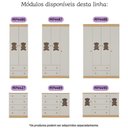 Ver imagem 7 de Berço Americano 3 em 1 com Cômoda 2 Portas 4 Gavetas Teddy Multimóveis Mp4727 Madeirado/off White