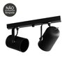 Luminária Teto Trilho 2 Spots Direcionáveis Luxo Preto 1272 - 2