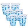 Conjunto 6 Copos Bolas e Listras Acrílico 414 Ml Azul - 2