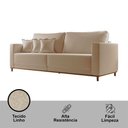 Ver imagem 6 de Sofá Djon 02 Módulos de 90cm B20cm Meu Sofá Online A226 Linho Bege