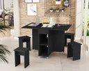 Ver imagem 1 de Mesa De Jantar Jade Dobravél Apartamento Lazer 120 Cm -100% MDF -Multifuncional - Preto