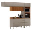 Ver imagem 2 de Cozinha Completa Modulada 270cm x 218,5cm Aéreo Rpd Tq 4 Peças Proença Bege/Nogueira/Nude Prime