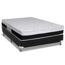 Ver imagem 1 de Cama Box Casal: Colchão Molas Ensacadas Luckspuma MasterPocket Roma + Base CRC Suede Black(138x188