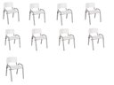 Ver imagem 2 de Kit 9 Cadeira Iso Infantil Creche, Escola Base Cinza Branco