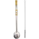Ver imagem 1 de Bomba Chimarrão Rosca Aço Inox 304 Ouro 18k Pingente Desenho Nossa Senhora Aparecida Dourada