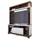 Ver imagem 2 de Estante Painel para TV 65 pol 160cm Doman C04 Nogueria Real Off White Matte - Lyam Decor