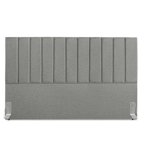 Cabeceira Estofada King Carla 195cm Linho Cinza-escuro