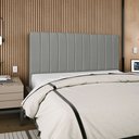 Ver imagem 2 de Cabeceira Estofada King Carla 195cm Linho Cinza-escuro