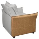 Ver imagem 3 de Cadeira Decorativa Poltrona Boston para Sala Bouclé e Corino:cinza Claro