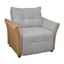 Ver imagem 2 de Cadeira Decorativa Poltrona Boston para Sala Bouclé e Corino:cinza Claro