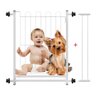 Grade Portão Pet Proteção Cachorro Criança Cães 68 a 83cm - Branco - 1