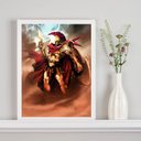 Ver imagem 1 de Quadro Deus da Guerra e da Coragem- Ares 33x24cm:madeira Preta