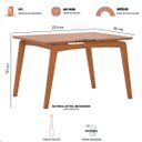 Ver mais imagens de Mesa de Jantar com 2 Cadeiras Ravi Nature Linho Preto Base de Madeira