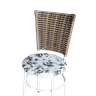 Conjunto 4 Cadeiras Branca para Cozinha Hawai Cappuccino com Assento Estampado:floral Branco - 3