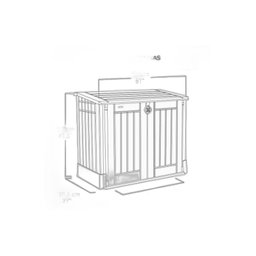 Depósito Externo Store It Out Midi Shed Bege e Marron - 4