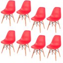 Ver imagem 1 de Kit 8 Cadeiras Eames Eifell 130pp Cor:vermelho