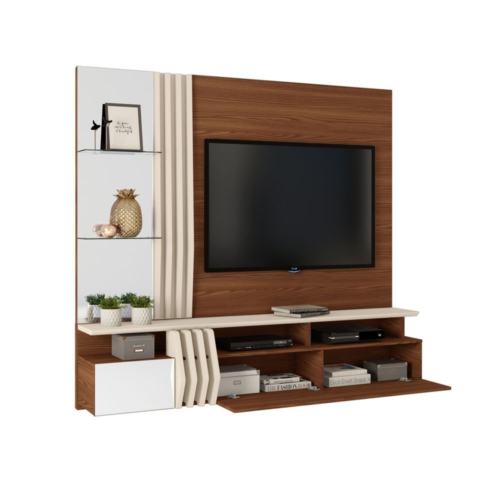 Painel Home Suspenso Bello TV 55 polegadas 100 MDF Dj Móveis ...