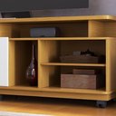 Ver imagem 4 de Rack Bancada Jurerê 1.8 para TV 75" 180cm MDP com Porta Assimétrica Off White Colibri Móveis