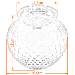 Plafon Aluminio Branco Coracao Bico de Jaca Medio Ambar - 2