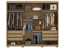 Ver imagem 2 de Guarda Roupa Casal Lyon com Espelho 3 Ptas 6 Gav Hanover Robel Móveis Guarda Roupa Lyon - 3 Portas