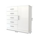 Ver imagem 4 de Cômoda Flórida Avanti 5 Gavetas 1 Porta Branco - Panorama Móveis