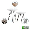 Ver imagem 5 de Mesa De Canto Duo Lisboa Ferro Preto Tampo Branco Cor: Branco
