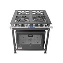 Ver imagem 1 de Fogão Industrial 4 Bocas 2 Duplas Baixa Pressão MR Fogões com Forno P7 Tradicional
