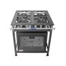 Fogão Industrial 4 Bocas 2 Duplas Baixa Pressão MR Fogões com Forno P7 Tradicional - 1