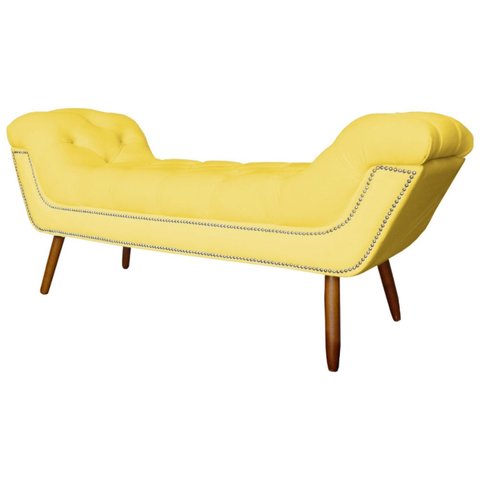 Recamier Sofá Divã Namoradeira Sienna 140cm Casal Suede