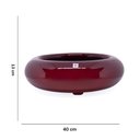 Ver imagem 4 de Vaso Bacia Decorativo Redondo Vermelho Lira M 13x40 cm - D’Rossi