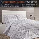 Ver imagem 2 de Edredom Casal Super King Aisha 100% Algodão Dupla Face Luxuoso Atual:branco