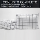 Ver imagem 6 de Edredom Casal Super King Aisha 100% Algodão Dupla Face Luxuoso Atual:branco