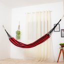 Ver imagem 1 de Rede de Dormir Amazonas Nylon Listrada Vermelho com Preto