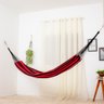 Rede de Dormir Amazonas Nylon Listrada Vermelho com Preto - 1